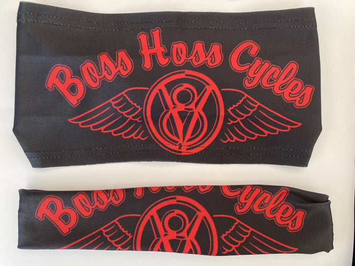 Black Headband w/ Single Red Logo