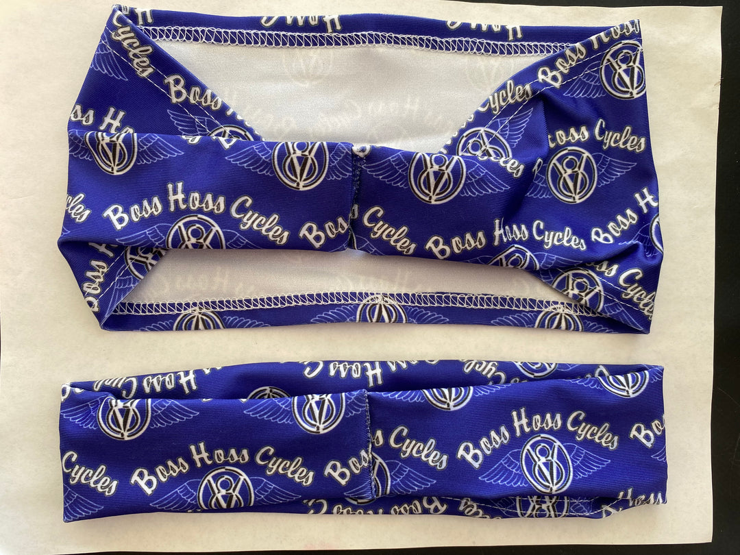 Dark Purple Headband w/ Multiple Logos