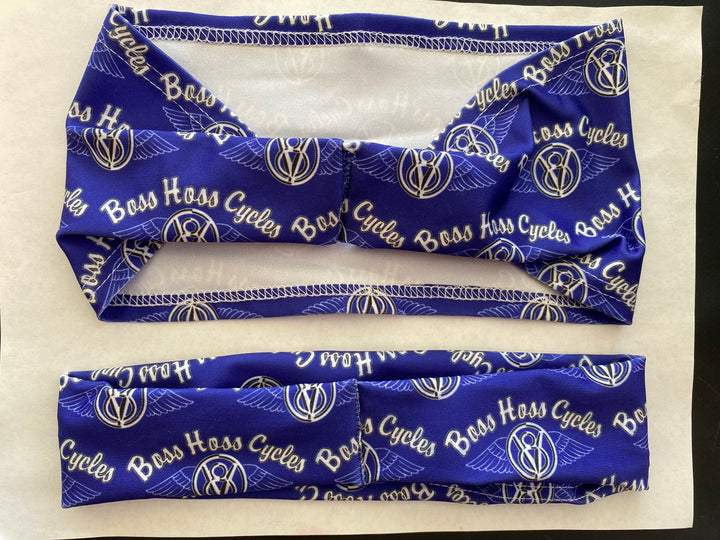 Dark Purple Headband w/ Multiple Logos