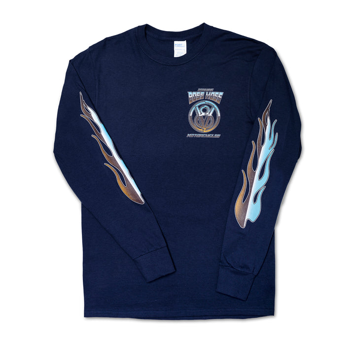 Crystal Blue Chrome Long Sleeve Tee