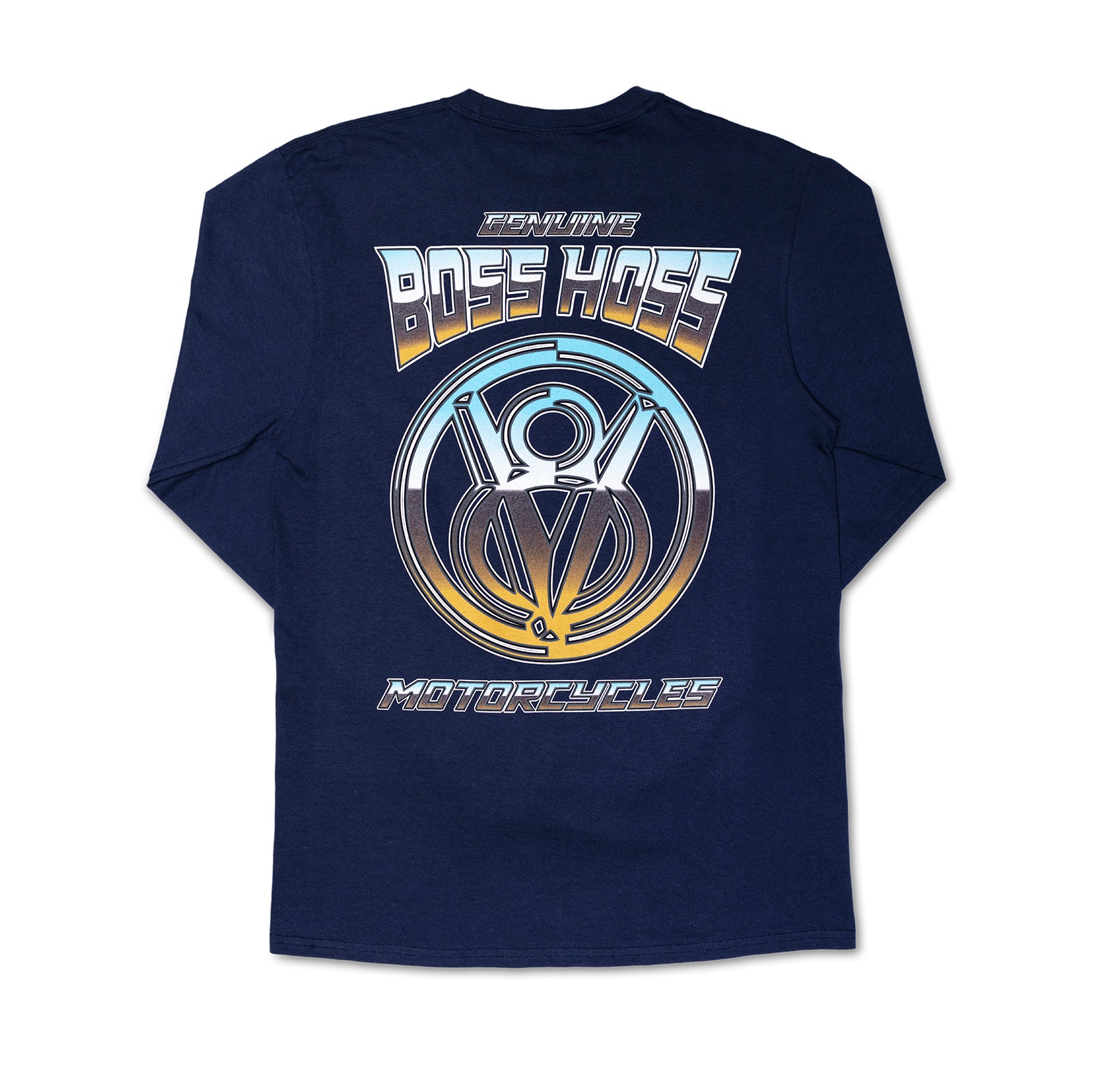 Crystal Blue Chrome Long Sleeve Tee – Boss Hoss Store