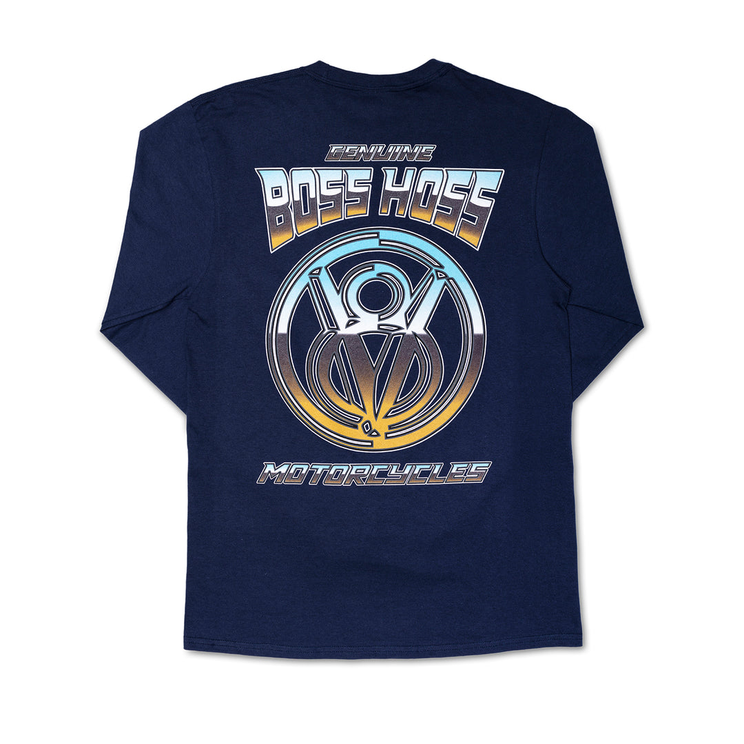 Crystal Blue Chrome Long Sleeve Tee