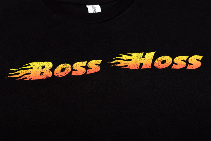 Black Checkered Flag Flaming Finish Tee Shirt