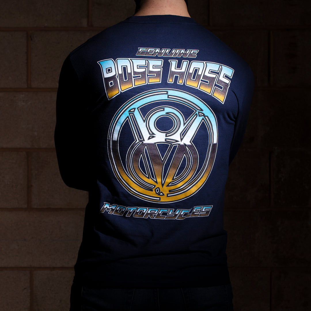 Crystal Blue Chrome Long Sleeve Tee