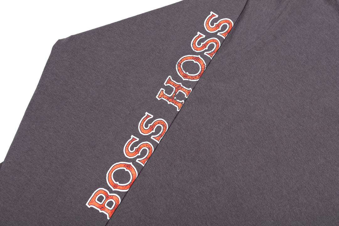 V8 Piston Power Long Sleeve Tee Gray & Red