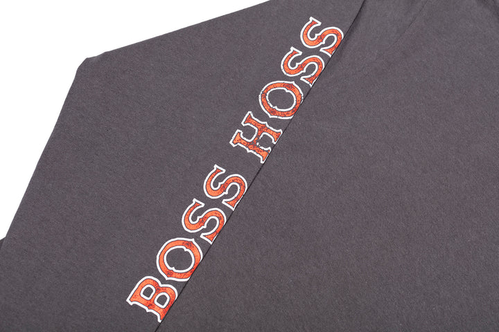 V8 Piston Power Long Sleeve Tee Gray & Red