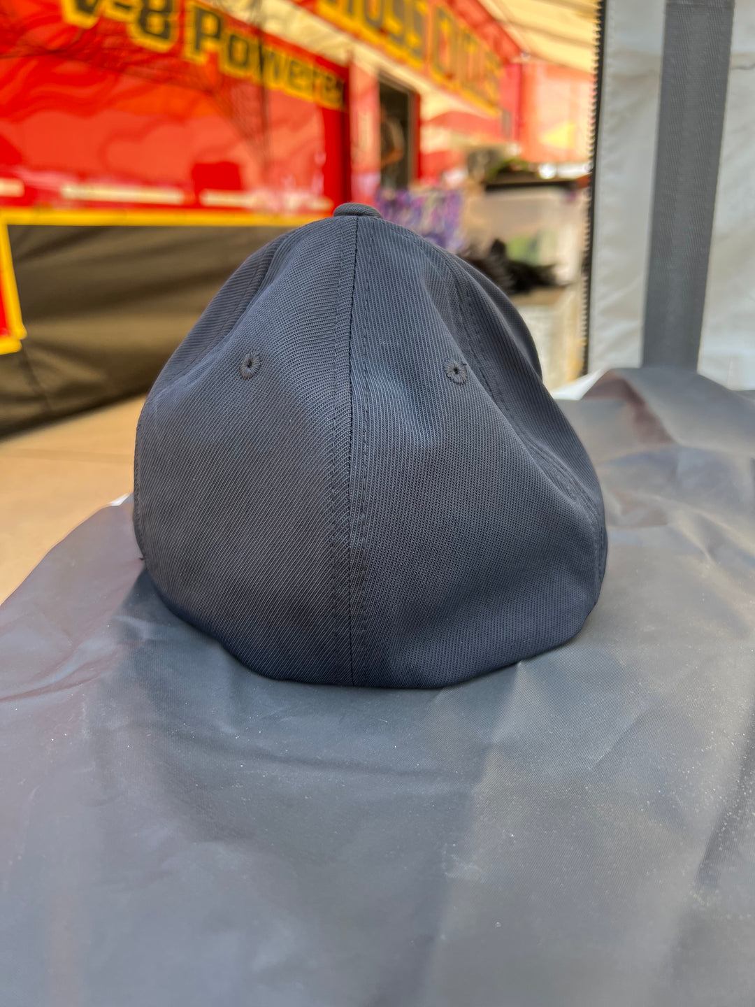 Flex Fit Black Boss Hoss Cap w/ Chrome Logo-Flame Hat