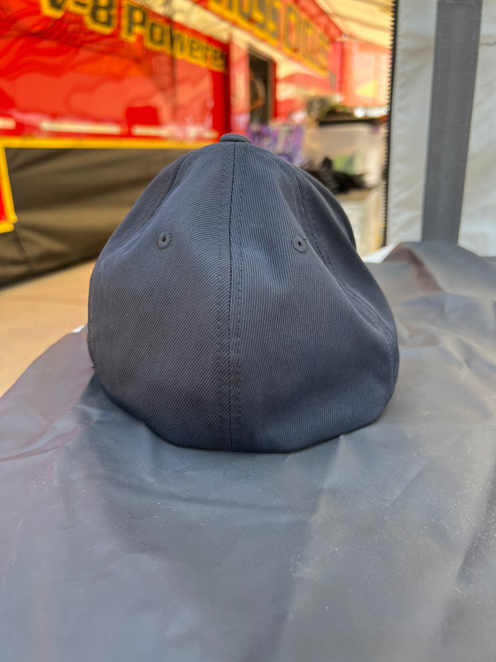 Flex Fit Black Boss Hoss Cap w/ Chrome Logo-Flame Hat