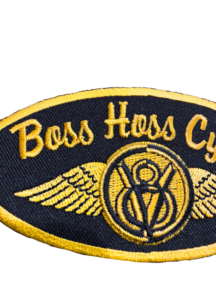 Embroidered Script Logo Patch Black