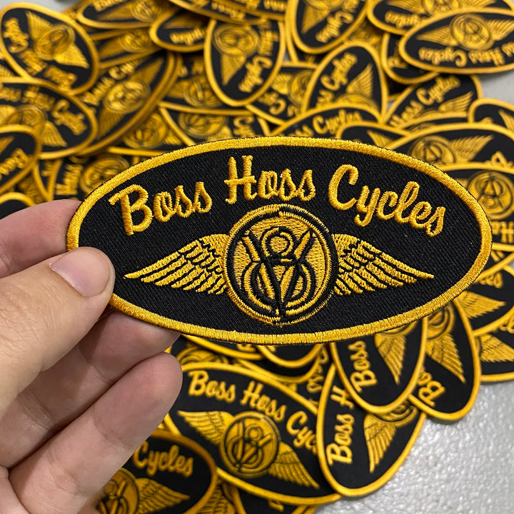 Embroidered Script Logo Patch Black