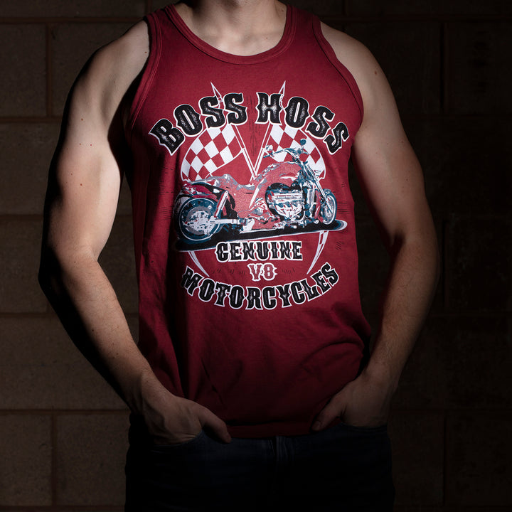Genuine V8 Machines Tank Top Red